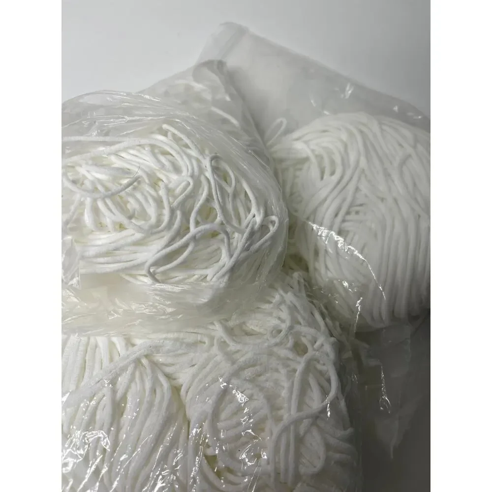 LOT White Elastic Cord String — Mixed Sizes! Sewing Clothing Crafts Masks 1.7lbs